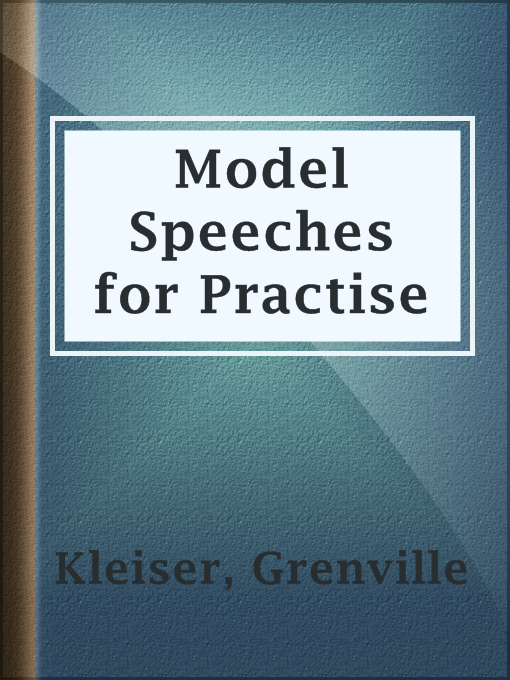 Cover image for Model Speeches for Practise